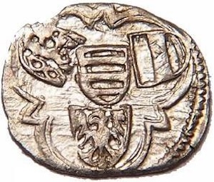 Albrecht II.Habsburský denár